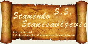 Stamenko Stanisavljević vizit kartica